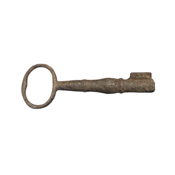 Antique hand forged wrought iron Skeleton Key